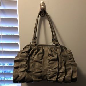 Gray Ruffle Purse